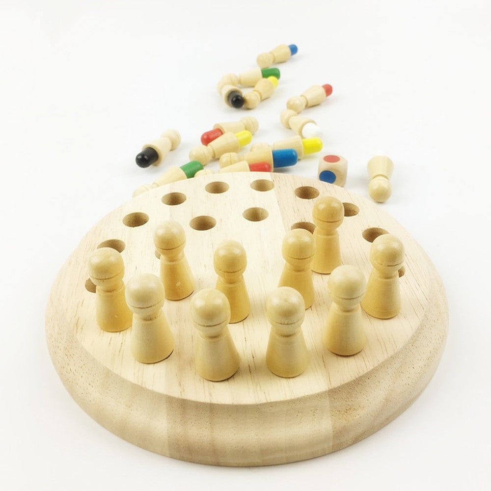 Montessori Memory Match Stick Chess - Color Learning Game