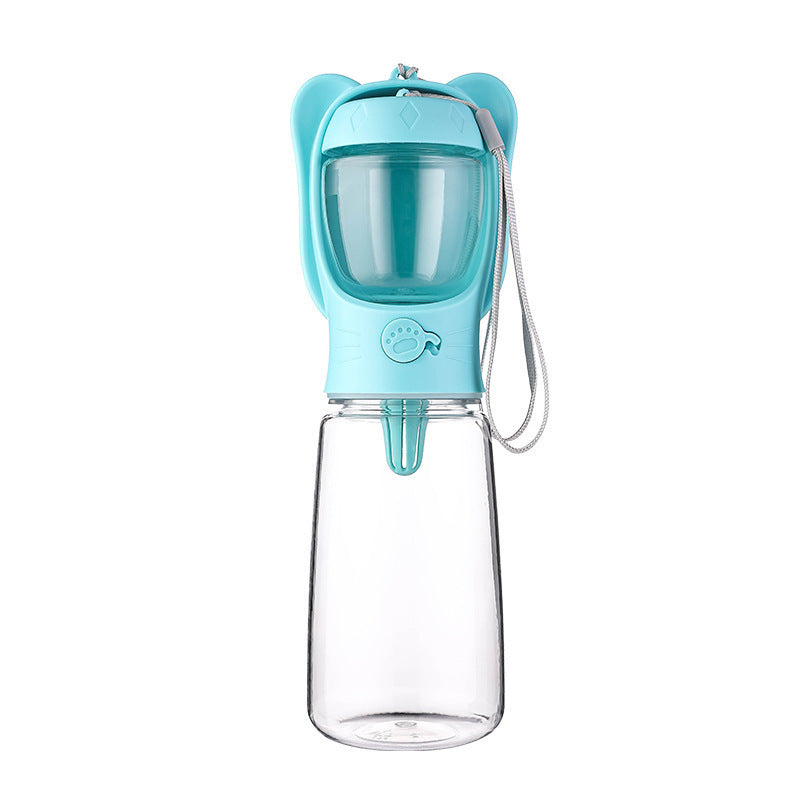 2-in-1 Dog Water Bottle - Portable Travel Bottle with Food Container