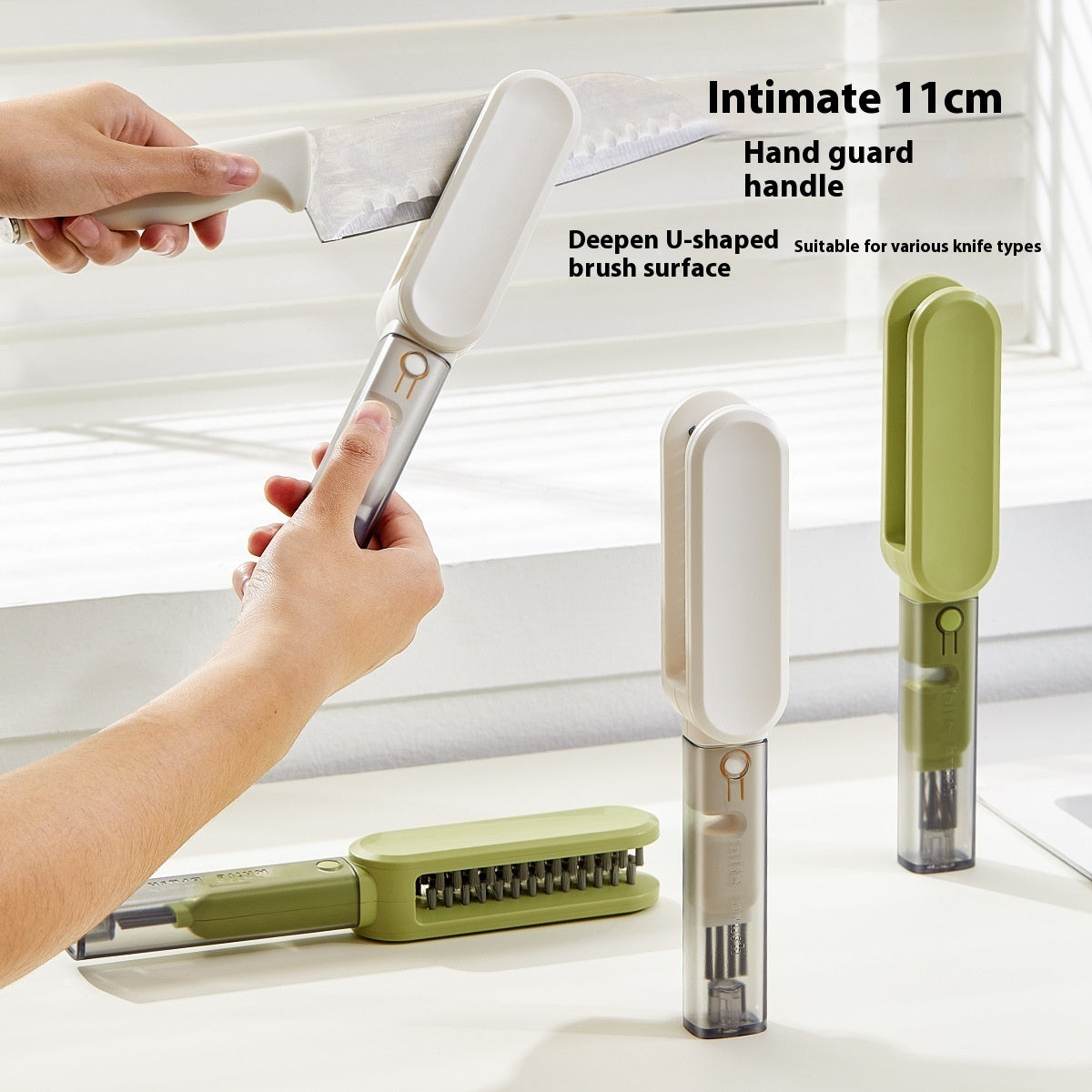 Safety Hand Guard Cleaning Brush - Multi-Purpose Kitchen Tool