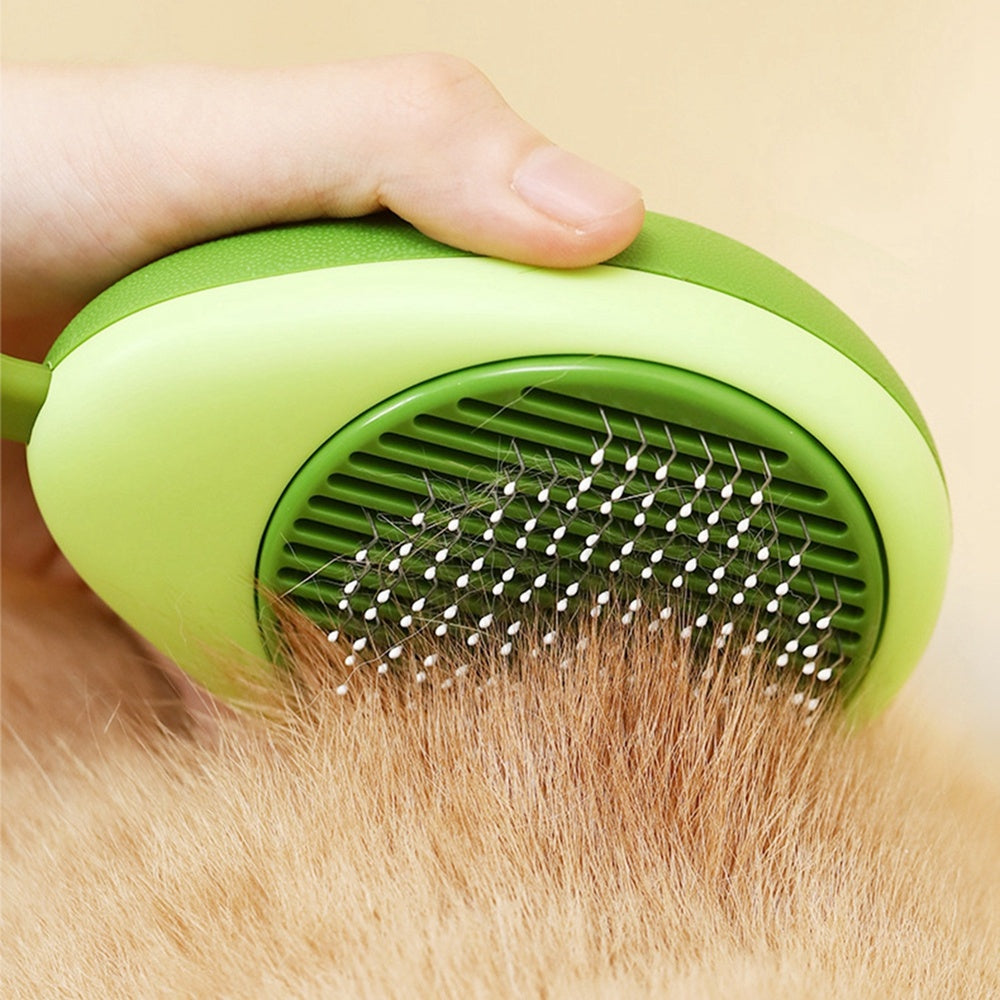 Self-Cleaning Pet Brush - One-Button Hair Removal for Dogs & Cats