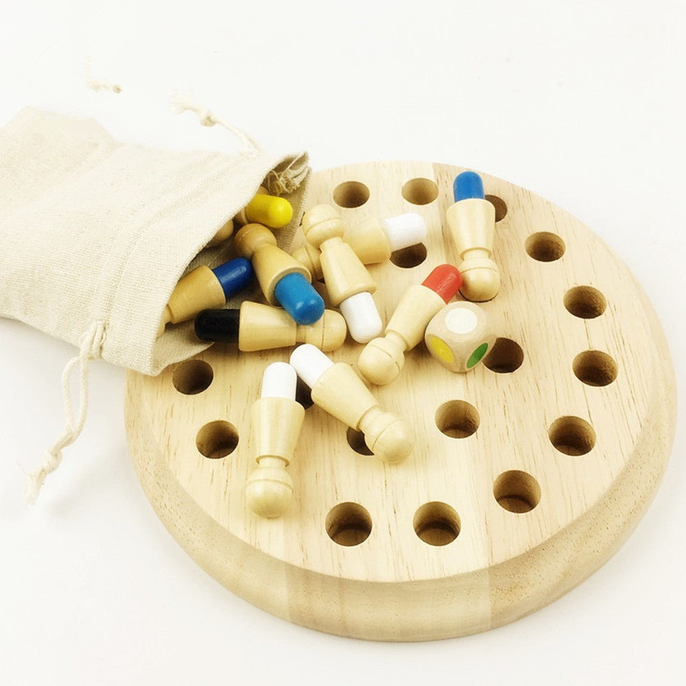 Montessori Memory Match Stick Chess - Color Learning Game