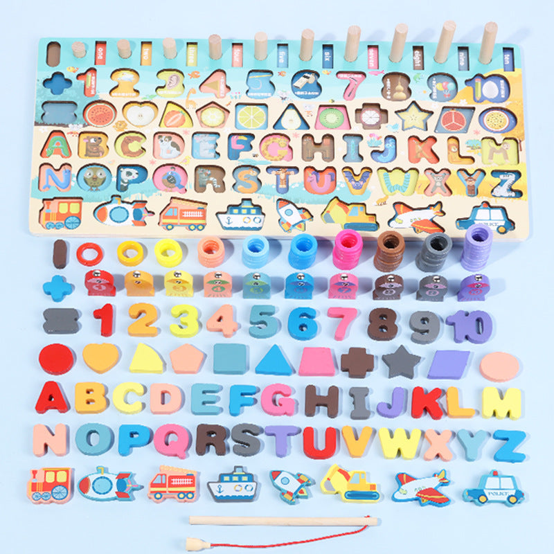 Montessori Math & Fishing Board - Educational Toy for Toddlers
