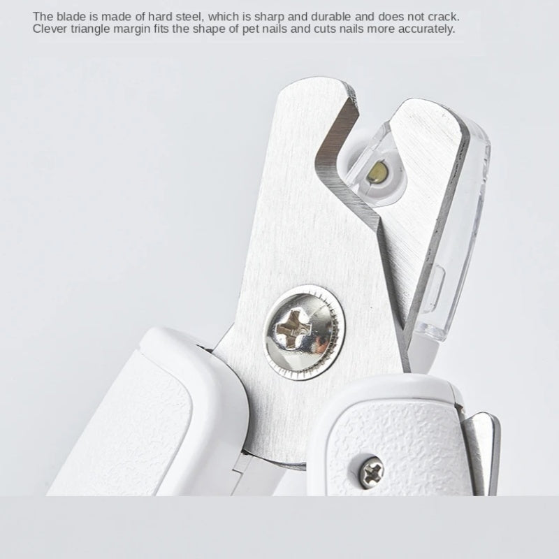LED Pet Nail Clippers - Professional Dog Cat Nail Trimmer with Light