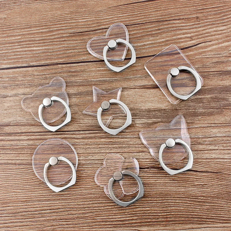 Clear Cat Ring Phone Holder - Universal Stand & Car Mount for iPhone Samsung