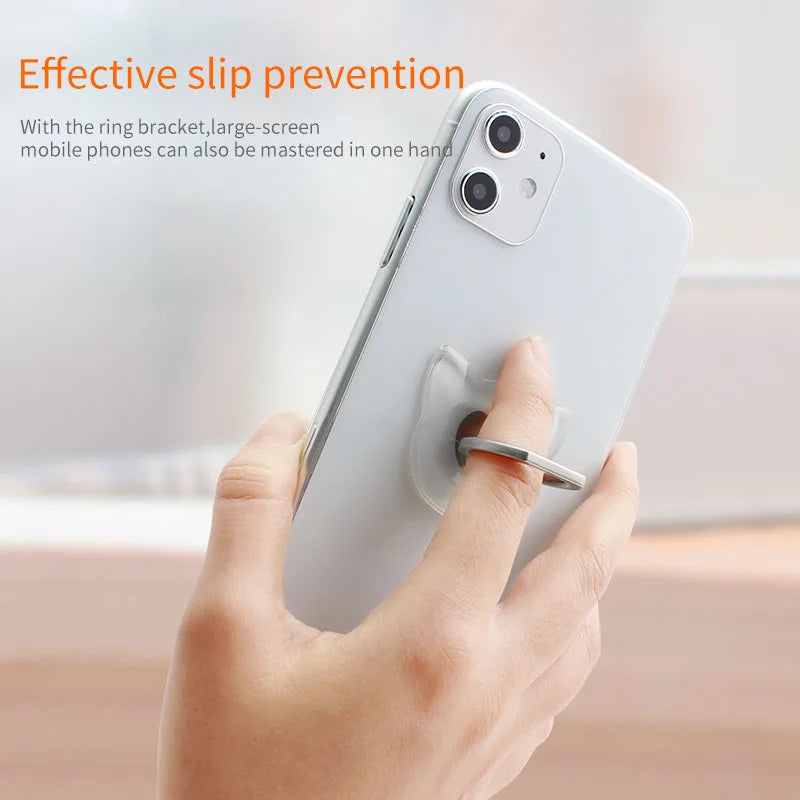 Clear Cat Ring Phone Holder - Universal Stand & Car Mount for iPhone Samsung