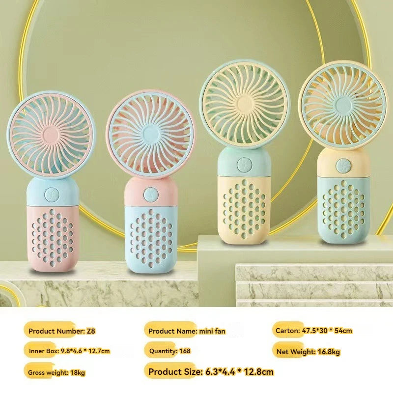 2024 Cartoon Portable Handheld Charging Fan – Stay Cool in Style