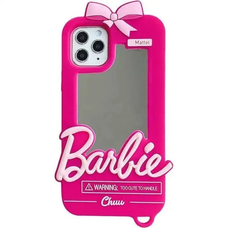 Deluxe Barbie Dolls Mirror Protective Case for iPhone, 15, 14, 13, 12, 11 Pro, X, XR, XS, Max, 7, 8 Plus