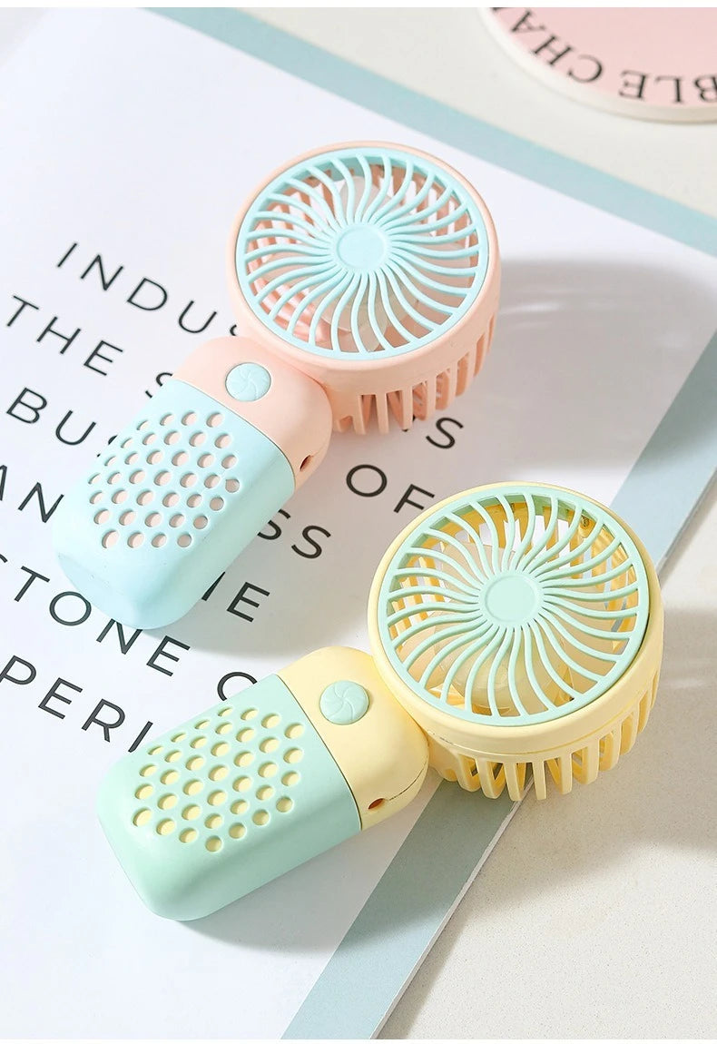 2024 Cartoon Portable Handheld Charging Fan – Stay Cool in Style