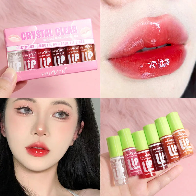 6-Pack Mirror Lip Gloss Set - Waterproof