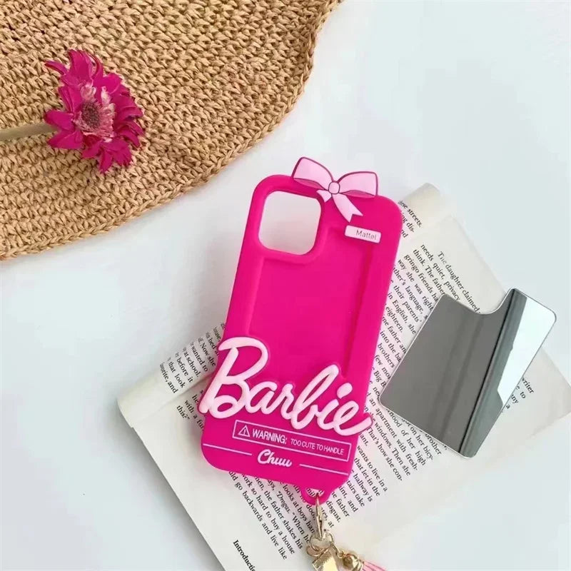 Deluxe Barbie Dolls Mirror Protective Case for iPhone, 15, 14, 13, 12, 11 Pro, X, XR, XS, Max, 7, 8 Plus