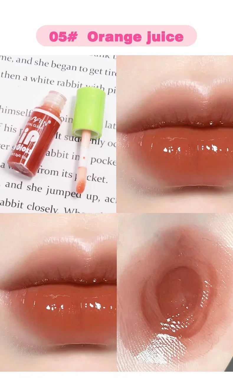 6-Piece Mirror Lip Glaze Set - Long-Lasting