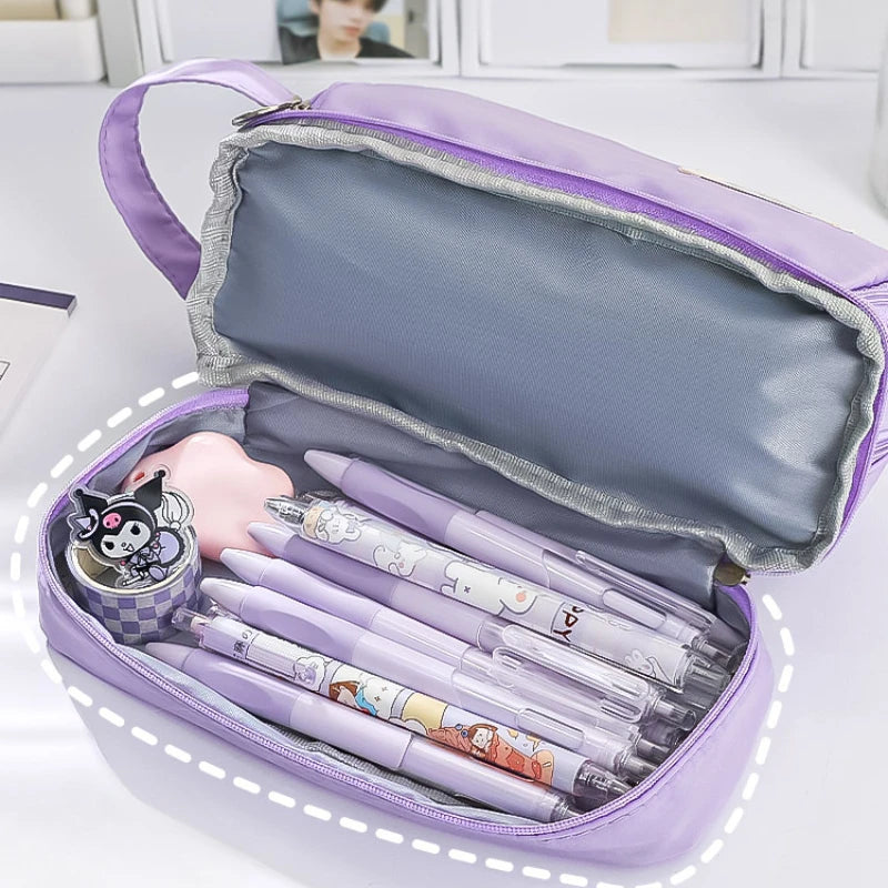 Large Capacity Student Pen Case - Macaron Colors