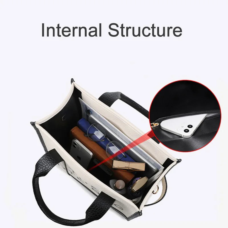 Luxury Designer Bag Tote Women Handbags Letter Shoulder Bags Brands Soft PU Shopper Purses Crossbody Bags for Women Clutch