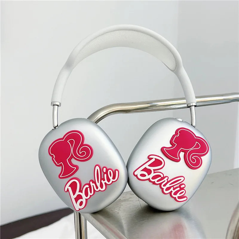 Kawaii Cartoon Anime Barbie Suitable for Airpods Max Protective Cover Apple Head-Mounted Ear Caps Earmuffs Headphone Shell