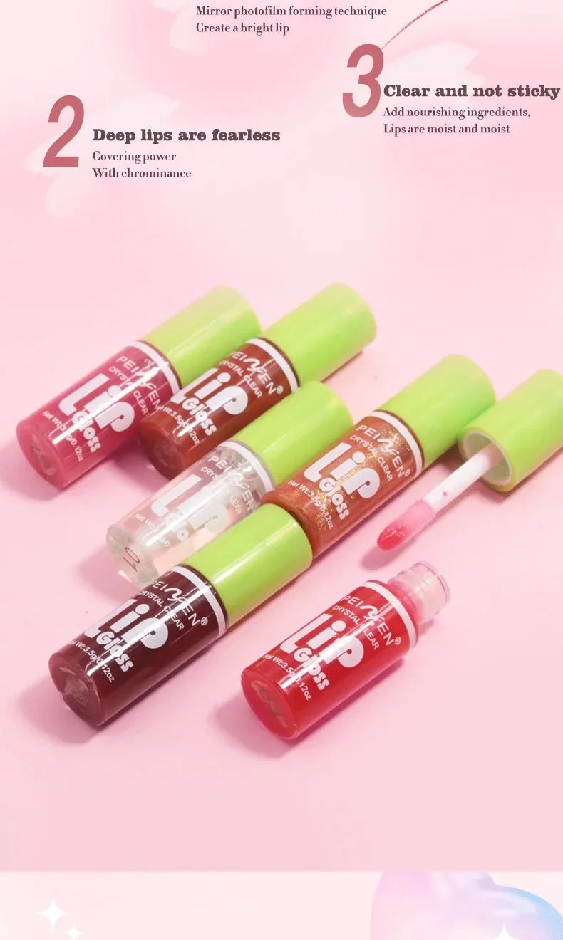6-Piece Mirror Lip Glaze Set - Long-Lasting