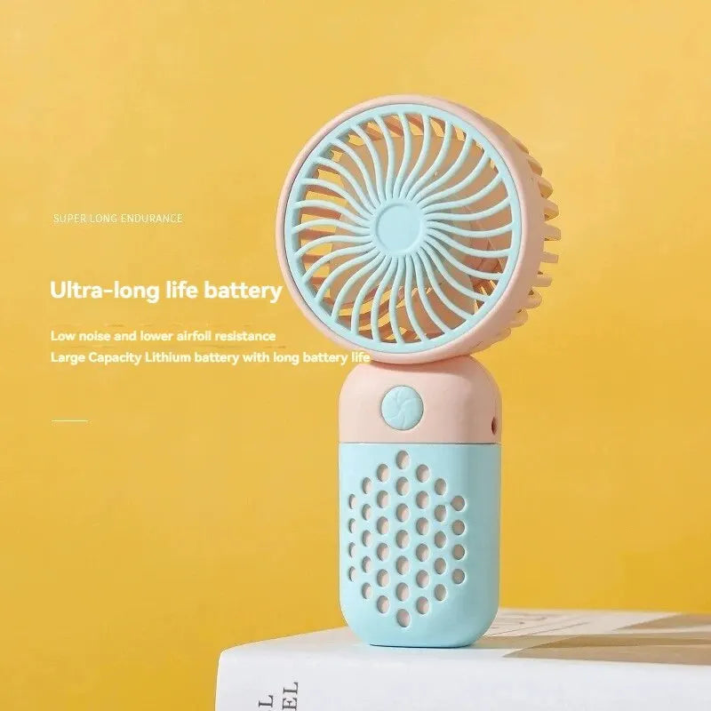 2024 Cartoon Portable Handheld Charging Fan – Stay Cool in Style