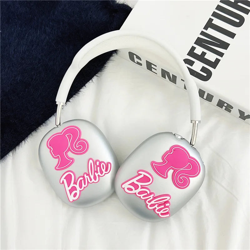 Kawaii Cartoon Anime Barbie Suitable for Airpods Max Protective Cover Apple Head-Mounted Ear Caps Earmuffs Headphone Shell