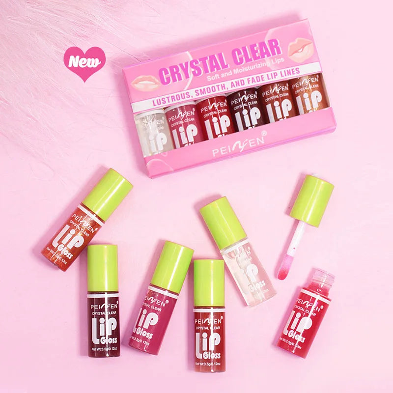 6-Pack Mirror Lip Gloss Set - Waterproof