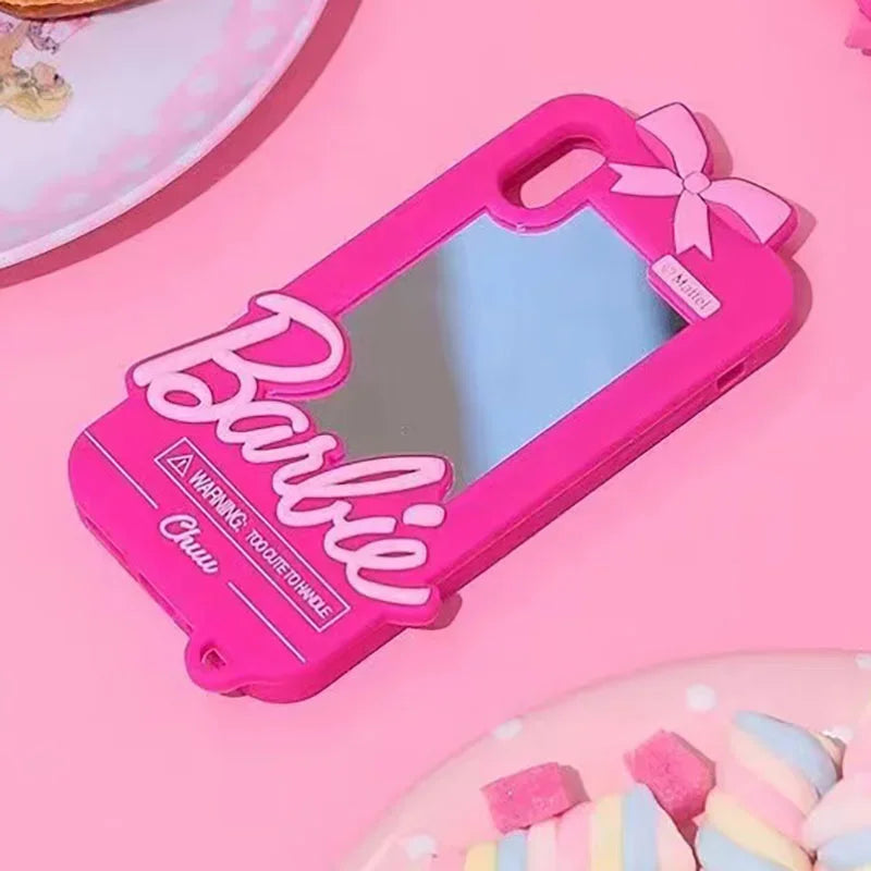 Deluxe Barbie Dolls Mirror Protective Case for iPhone, 15, 14, 13, 12, 11 Pro, X, XR, XS, Max, 7, 8 Plus