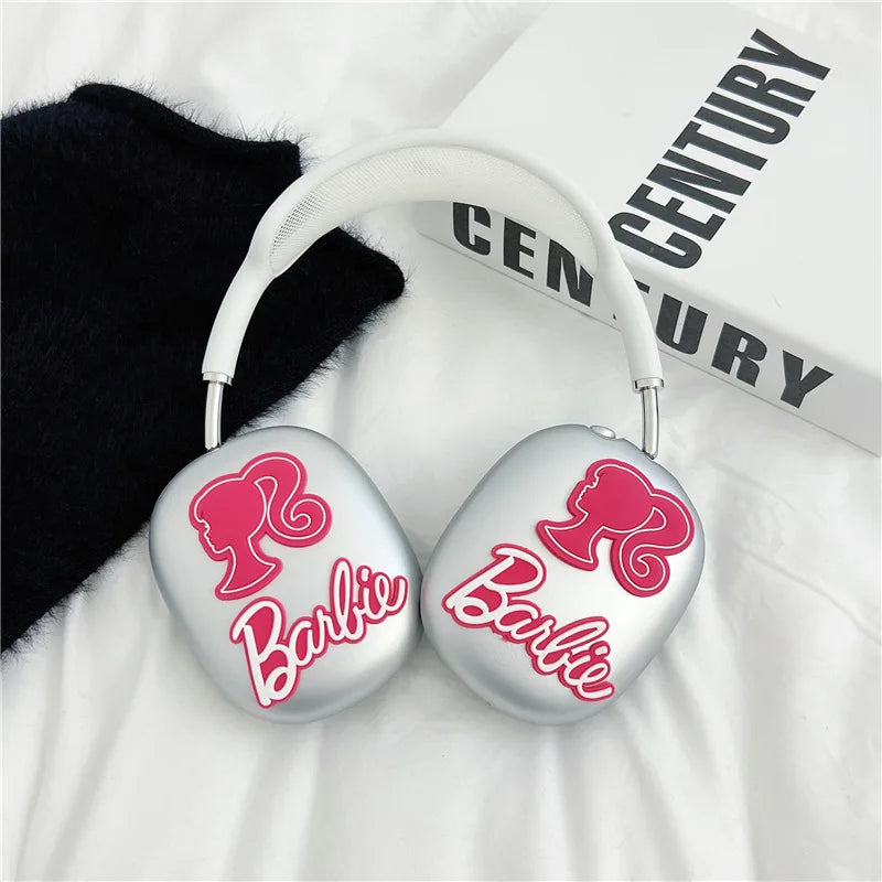 Kawaii Cartoon Anime Barbie Suitable for Airpods Max Protective Cover Apple Head-Mounted Ear Caps Earmuffs Headphone Shell