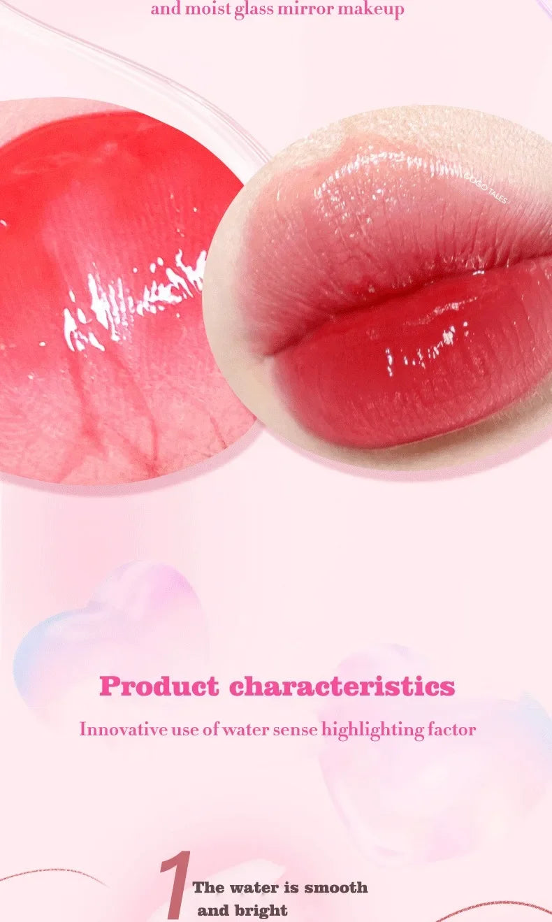 6-Piece Mirror Lip Glaze Set - Long-Lasting