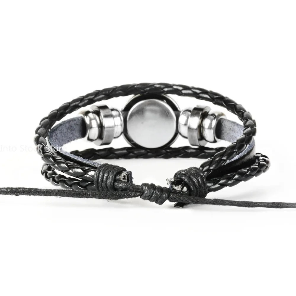 Zodiac Constellation Bracelet Braided Design Bracelet For Men Women Kids