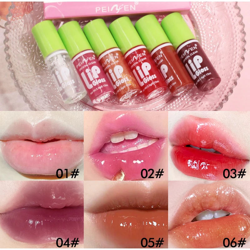 6-Pack Mirror Lip Gloss Set - Waterproof
