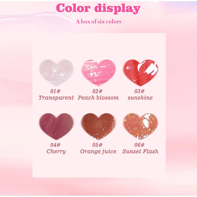6-Pack Mirror Lip Gloss Set - Waterproof