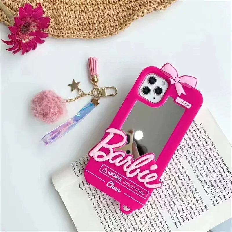 Deluxe Barbie Dolls Mirror Protective Case for iPhone, 15, 14, 13, 12, 11 Pro, X, XR, XS, Max, 7, 8 Plus