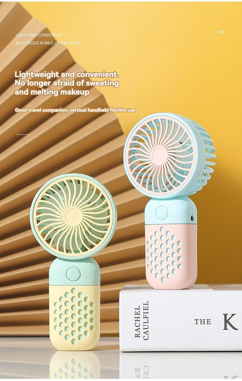 2024 Cartoon Portable Handheld Charging Fan – Stay Cool in Style