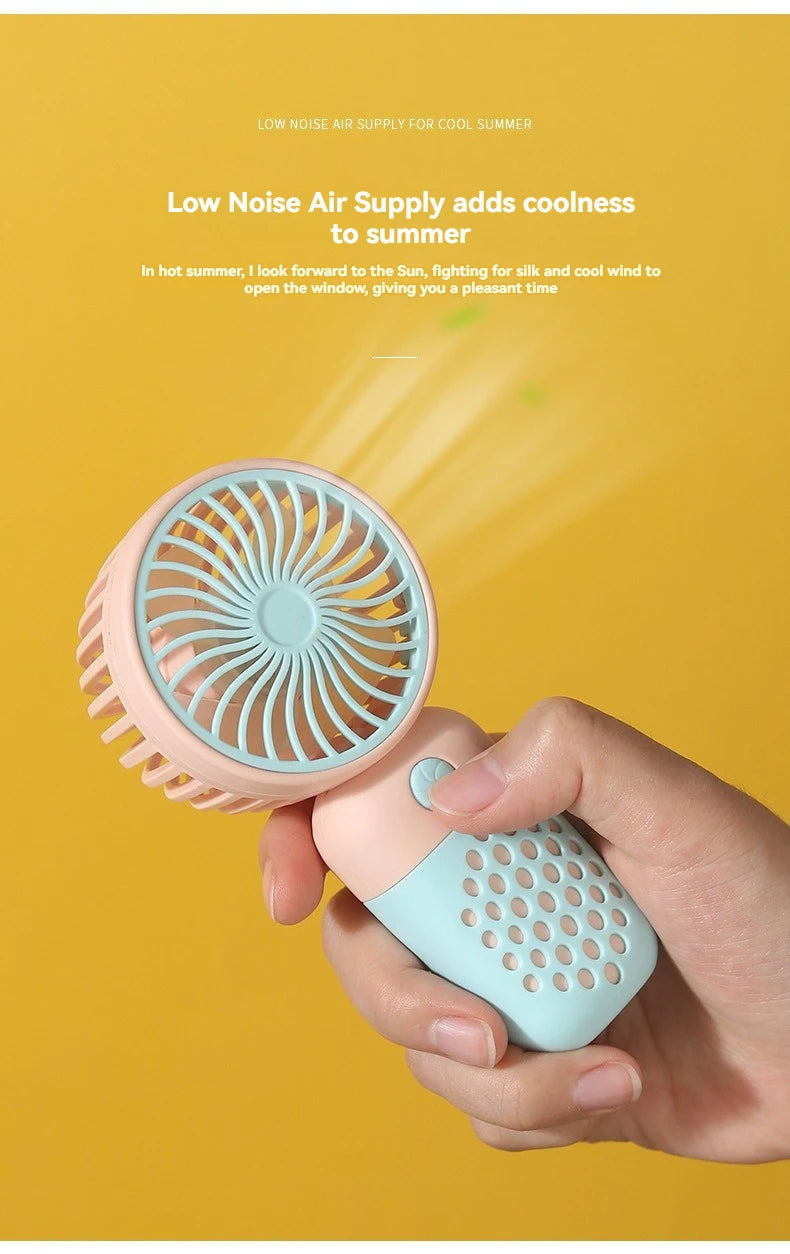 2024 Cartoon Portable Handheld Charging Fan – Stay Cool in Style