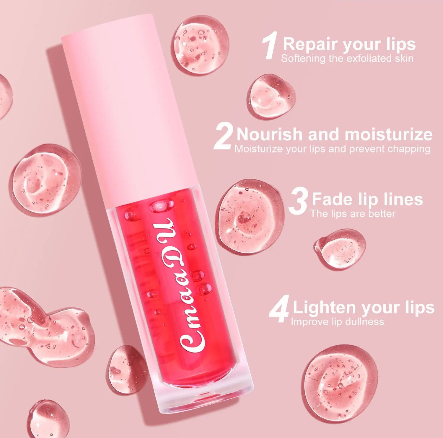 CmaaDu Color Changing Lip Oil - Hydrating Glaze