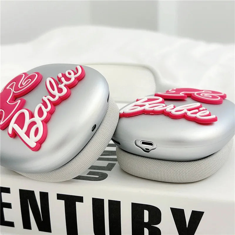 Kawaii Cartoon Anime Barbie Suitable for Airpods Max Protective Cover Apple Head-Mounted Ear Caps Earmuffs Headphone Shell