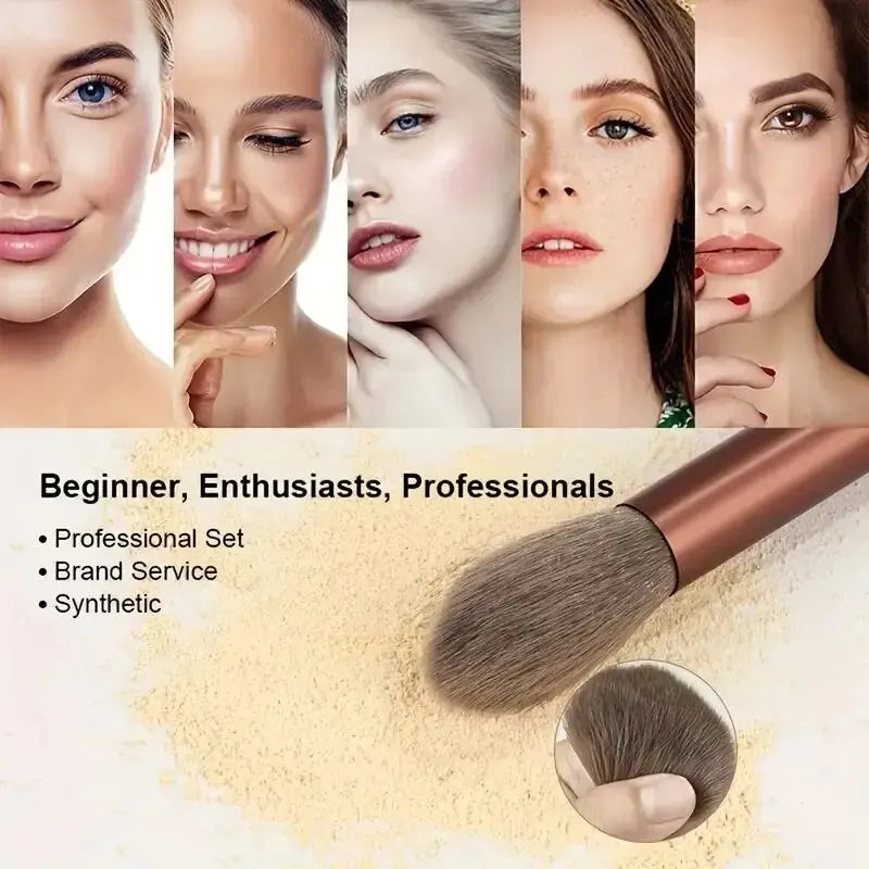 Professional Makeup Brush Set - Foundation & Eyeshadow