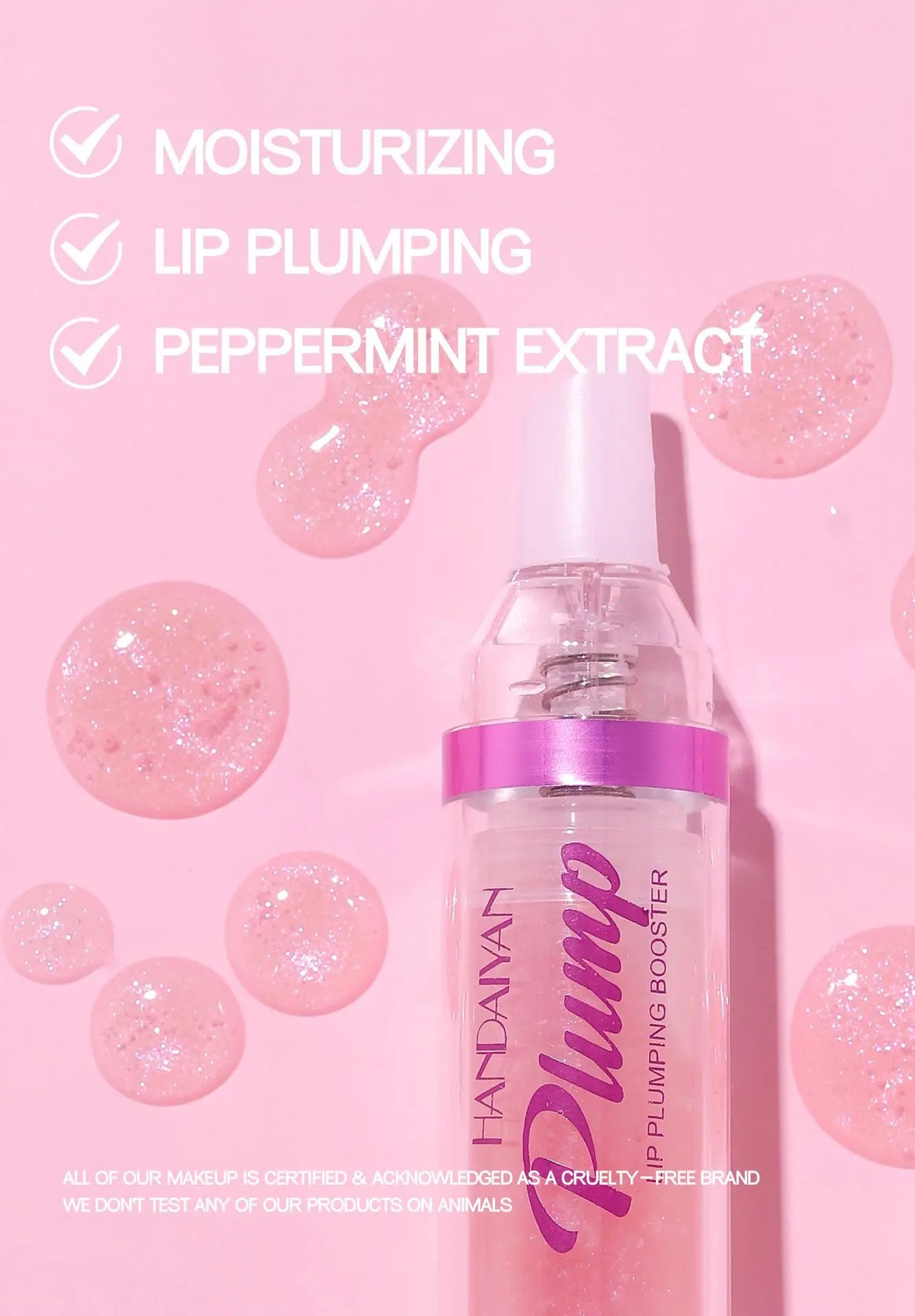 Handaiyan Lip Plumping Glitter Gloss - Waterproof