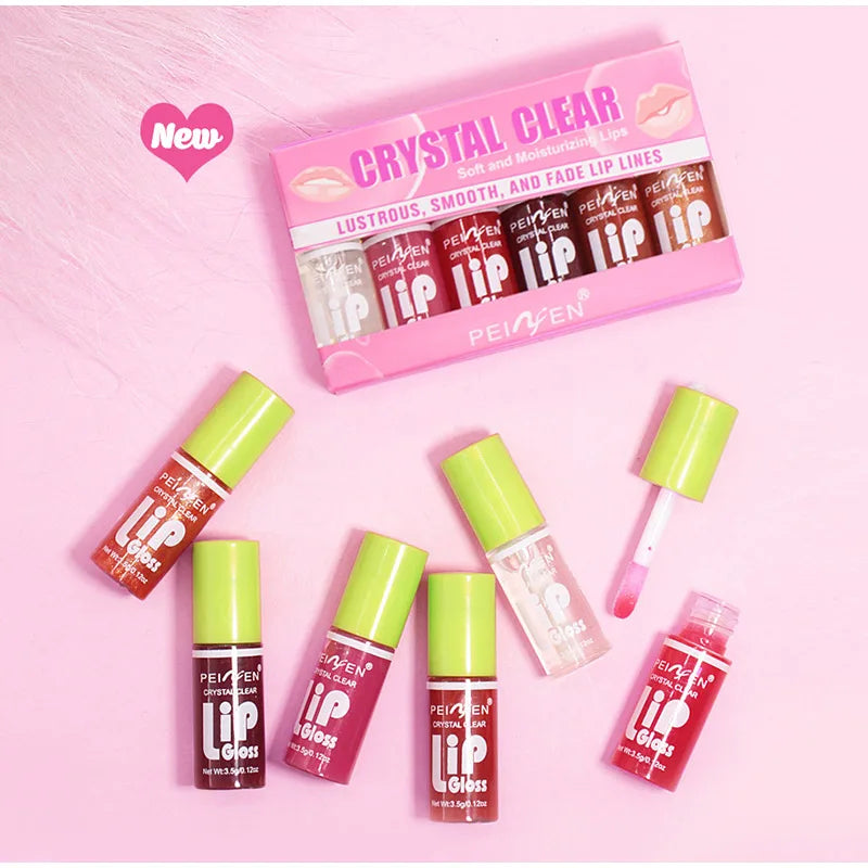 6-Pack Mirror Lip Gloss Set - Waterproof