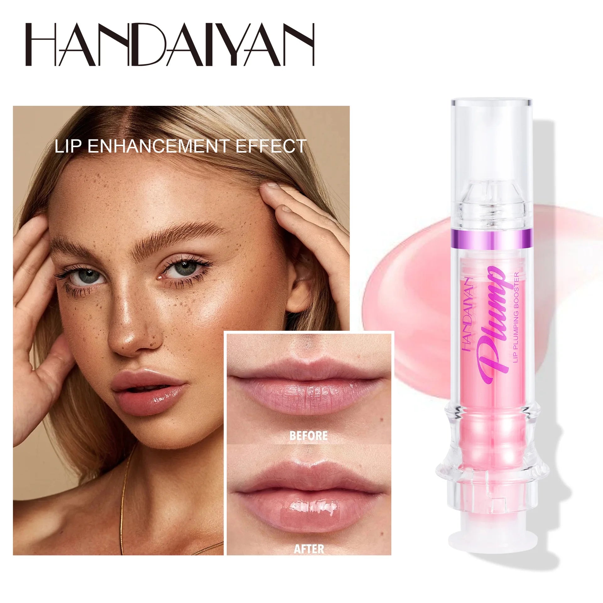 Handaiyan Lip Plumping Glitter Gloss - Waterproof