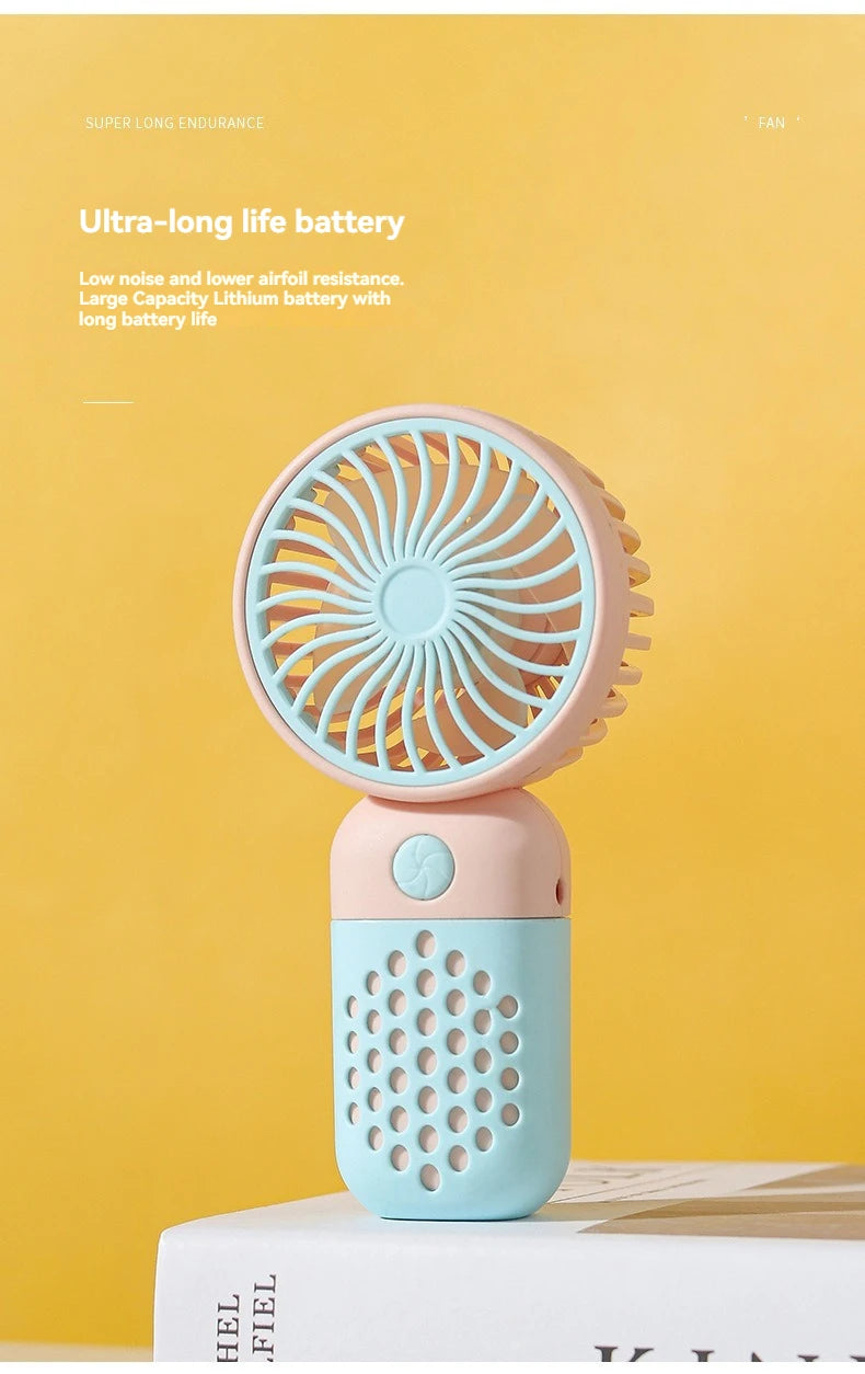 2024 Cartoon Portable Handheld Charging Fan – Stay Cool in Style