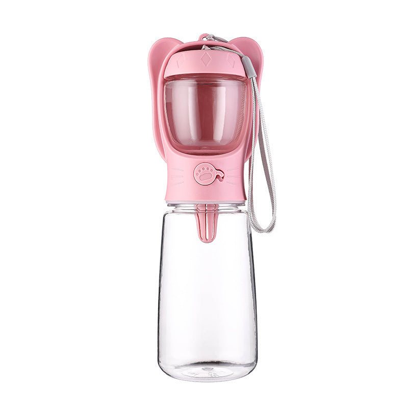 2-in-1 Dog Water Bottle - Portable Travel Bottle with Food Container