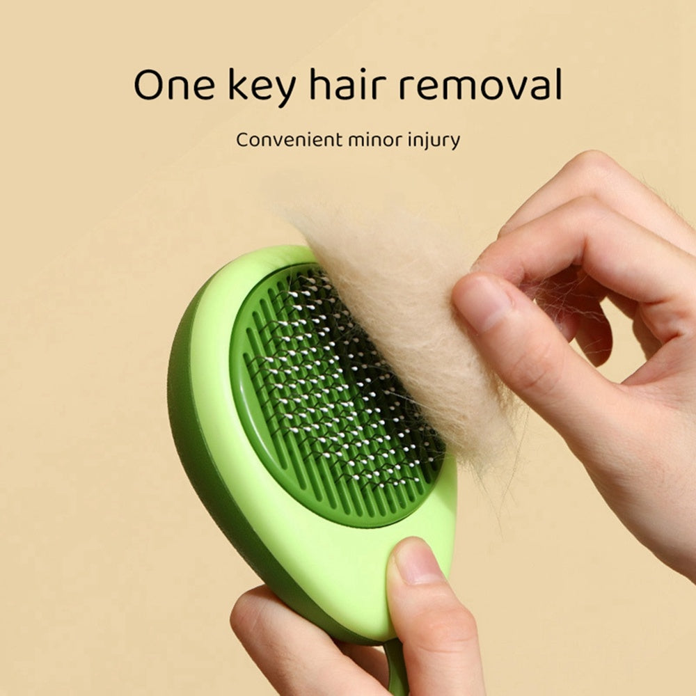 Self-Cleaning Pet Brush - One-Button Hair Removal for Dogs & Cats