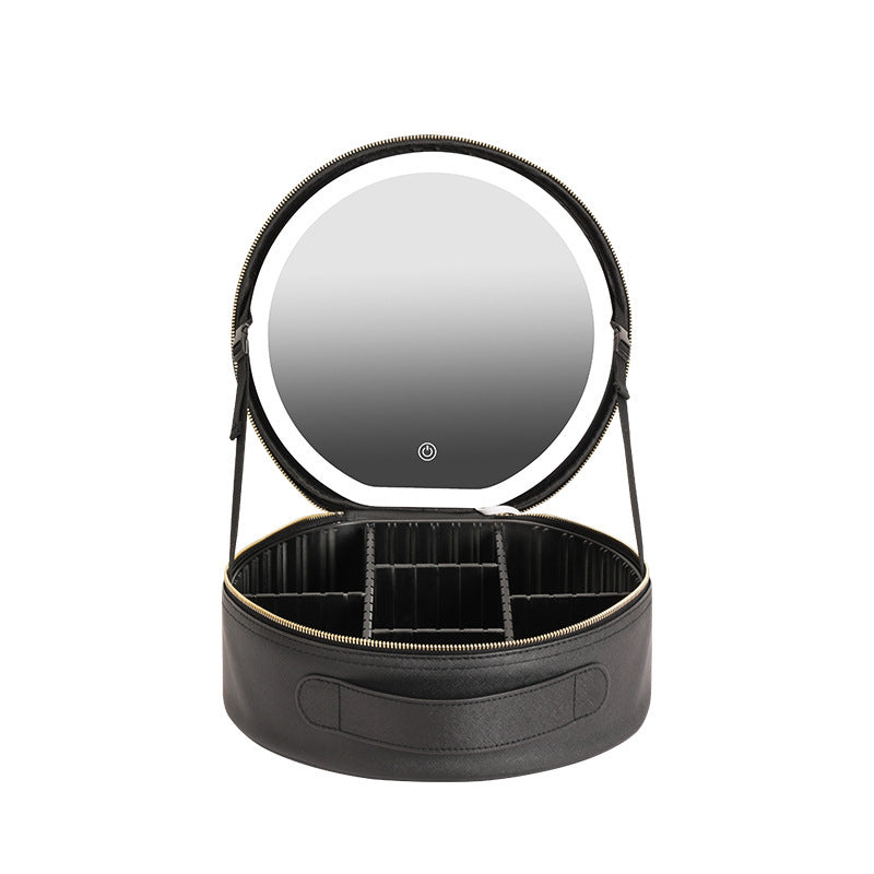 Smart LED Makeup Bag with Mirror - Travel Beauty Organizer