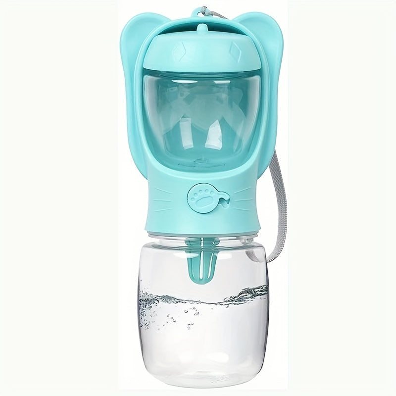 2-in-1 Dog Water Bottle - Portable Travel Bottle with Food Container