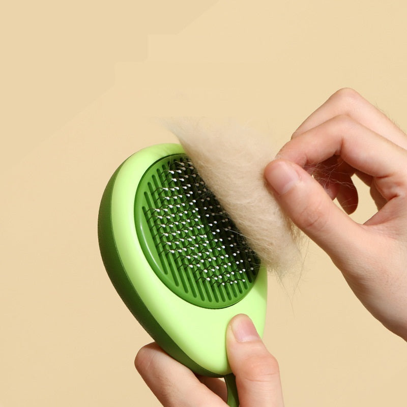 Self-Cleaning Pet Brush - One-Button Hair Removal for Dogs & Cats