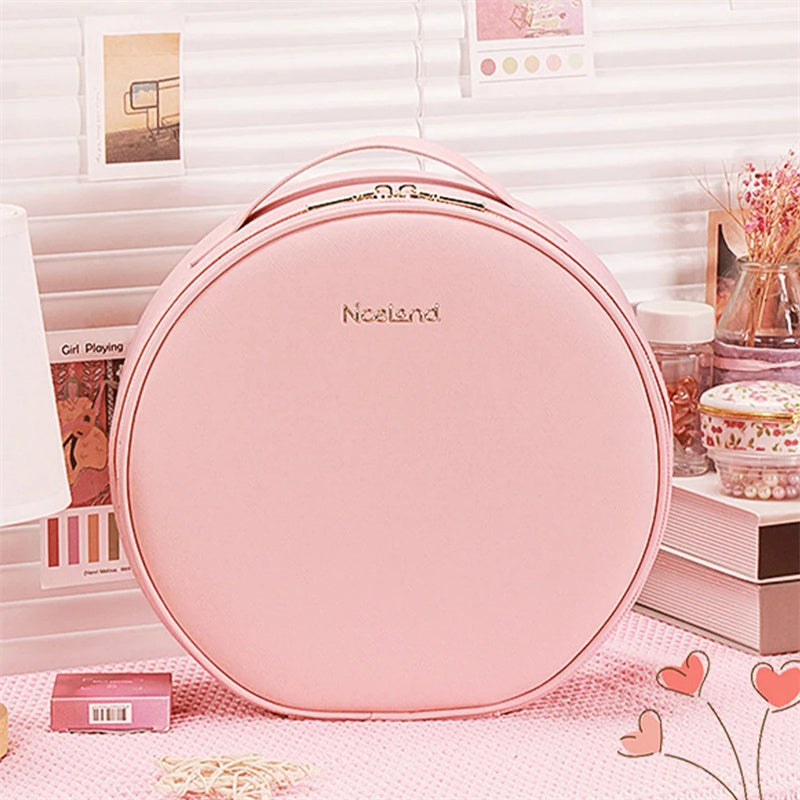 Smart LED Makeup Bag with Mirror - Travel Beauty Organizer