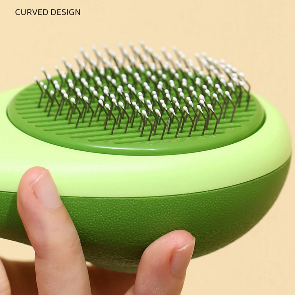 Self-Cleaning Pet Brush - One-Button Hair Removal for Dogs & Cats