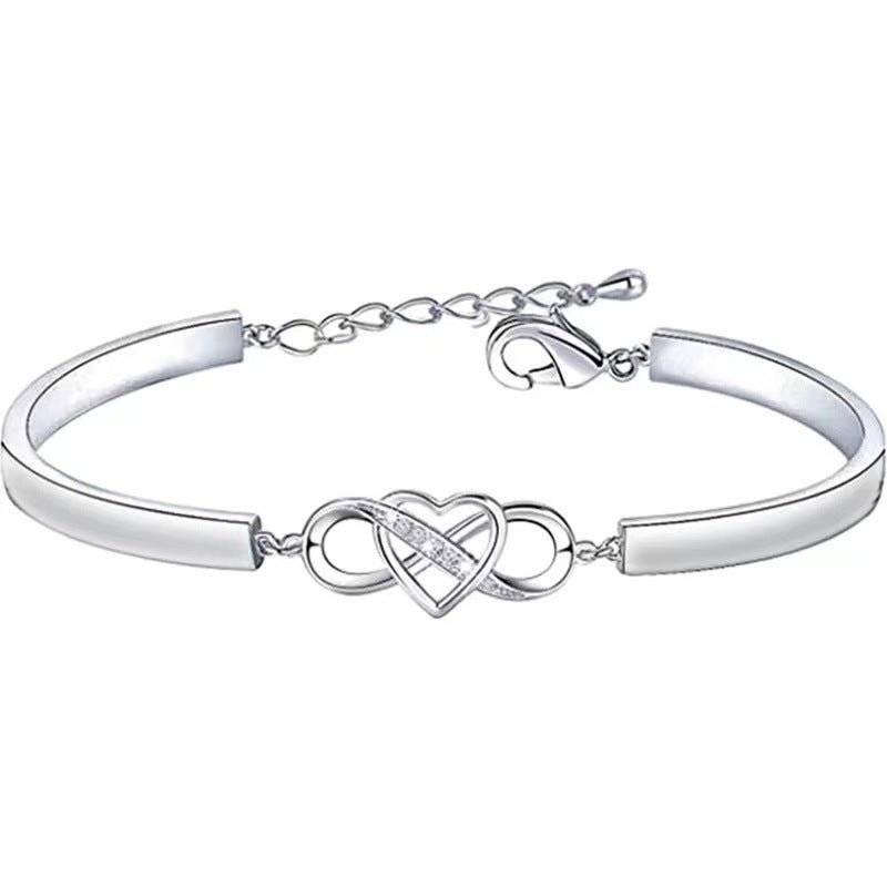 Timeless Infinity Heart Bangle