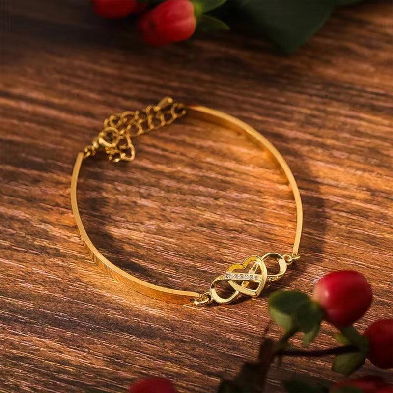 Timeless Infinity Heart Bangle