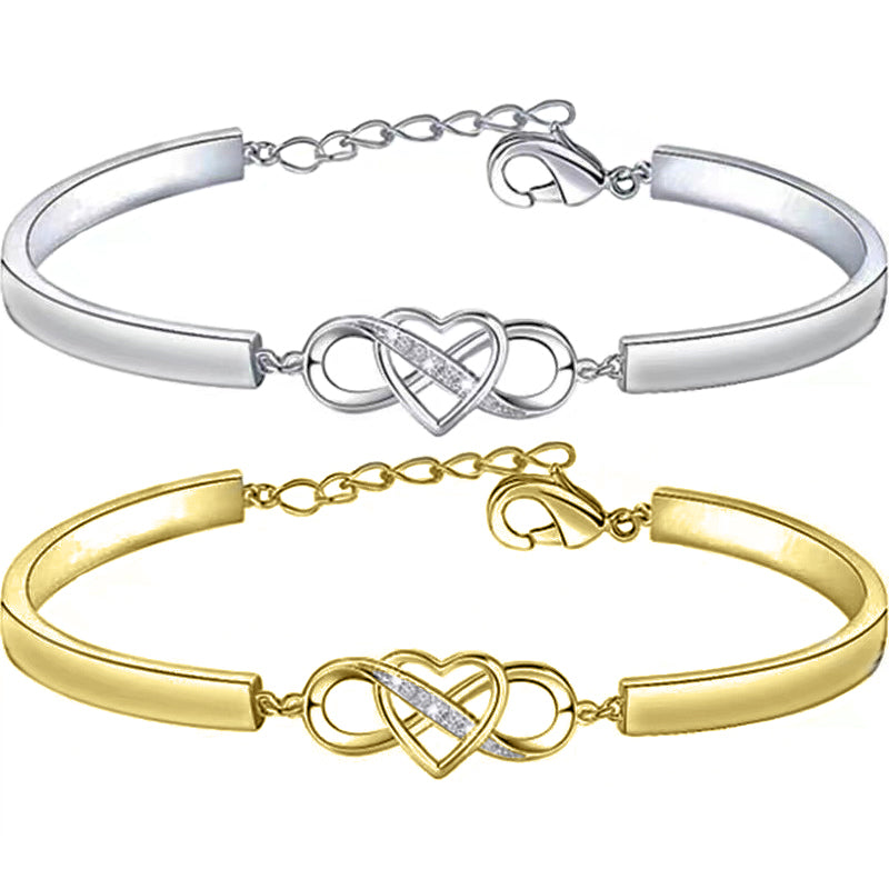Timeless Infinity Heart Bangle