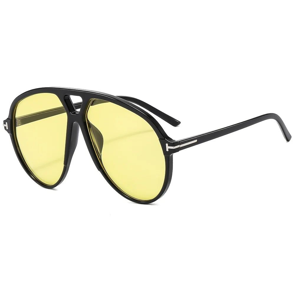 Retro Pilot Oversized Sunglasses