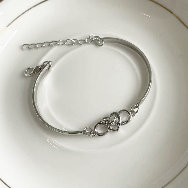 Timeless Infinity Heart Bangle